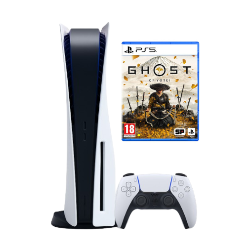 SONY Playstation 5 (PS5) Standard Disc Edition 825 GB [Without Box]+ Ghost of Yotei Pre-owned Console India